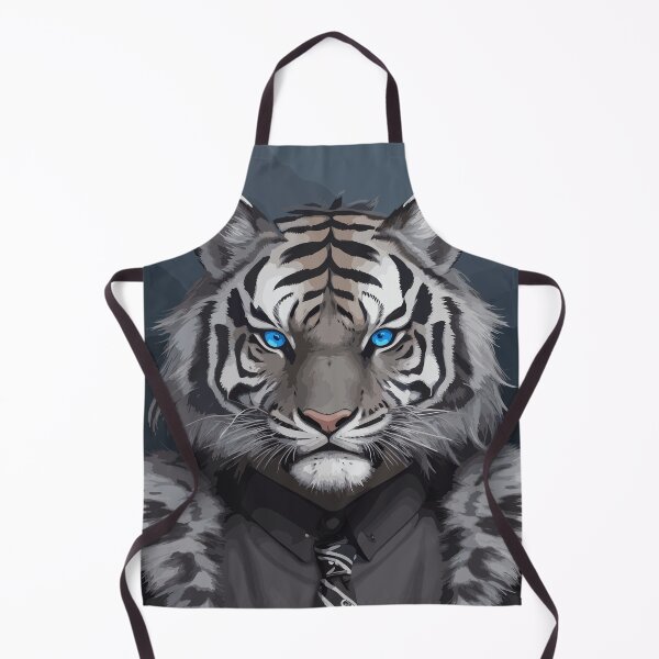 Item preview, Black and grey royal tiger head with blue eyes designed and sold by Grafixfun.