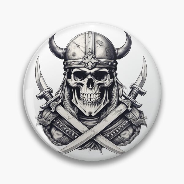 Artikelvorschau, Totenkopf im Wikingerhelm entworfen und verkauft von Elegant Edge.