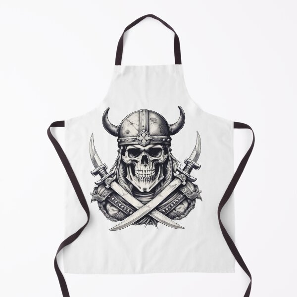 Item preview, Skull in Viking helmet designed and sold by Elegant Edge.