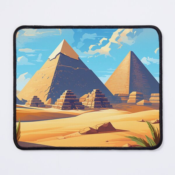 Item preview, A Vintage Travel Illustration of the Giza Pyramids - Egypt designed and sold by GoodOldVintage.