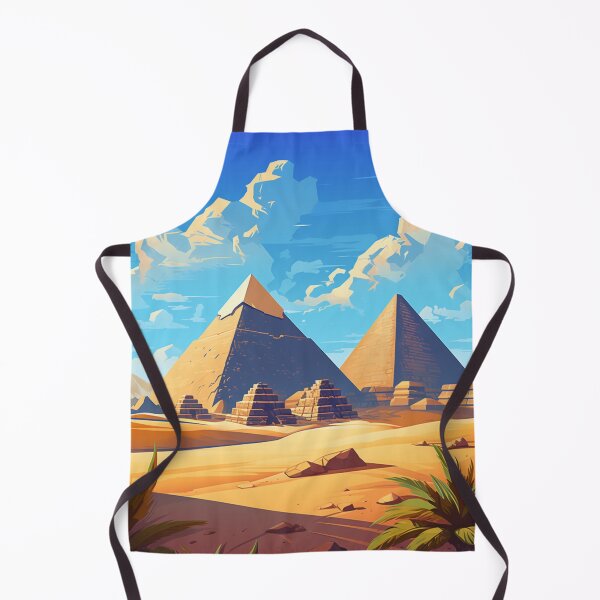 Item preview, A Vintage Travel Illustration of the Giza Pyramids - Egypt designed and sold by GoodOldVintage.