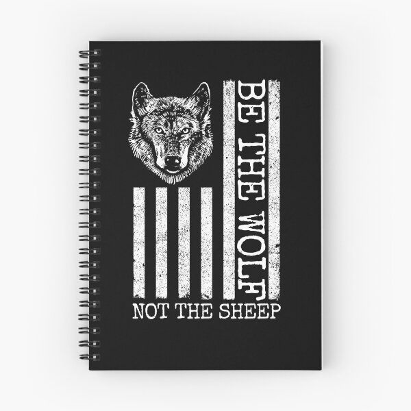 Item preview, Be The Wolf Not The Sheep USA Flag Anti-Woke Be The Wolf Gear designed and sold by DynamicDesign.