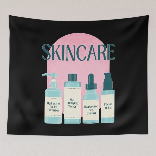 Item preview, Cleanser Toner Serum Lotion Skincare Steps Beauty Secrets designed and sold by ObsidianDaz.