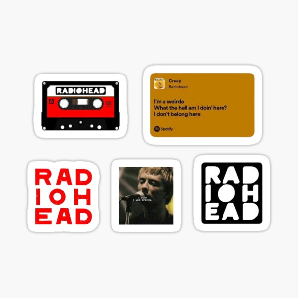 "radiohead pack" Sticker for Sale by nazl1b Redbubble
