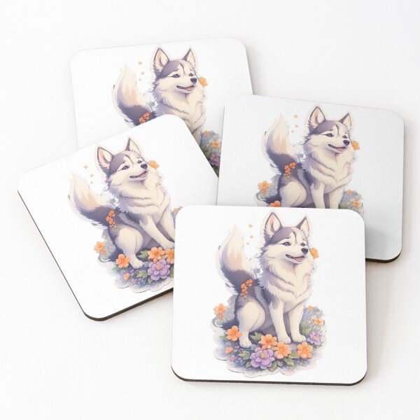 Item preview, Cute Dog with Floral Design 01 designed and sold by AchanCreations.