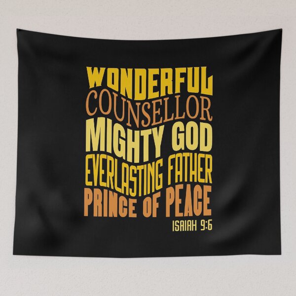 Item preview, Wonderful, Counsellor, Mighty God, Everlasting Father, Prince of Peace, Jesus Christ designed and sold by Angela Dow.