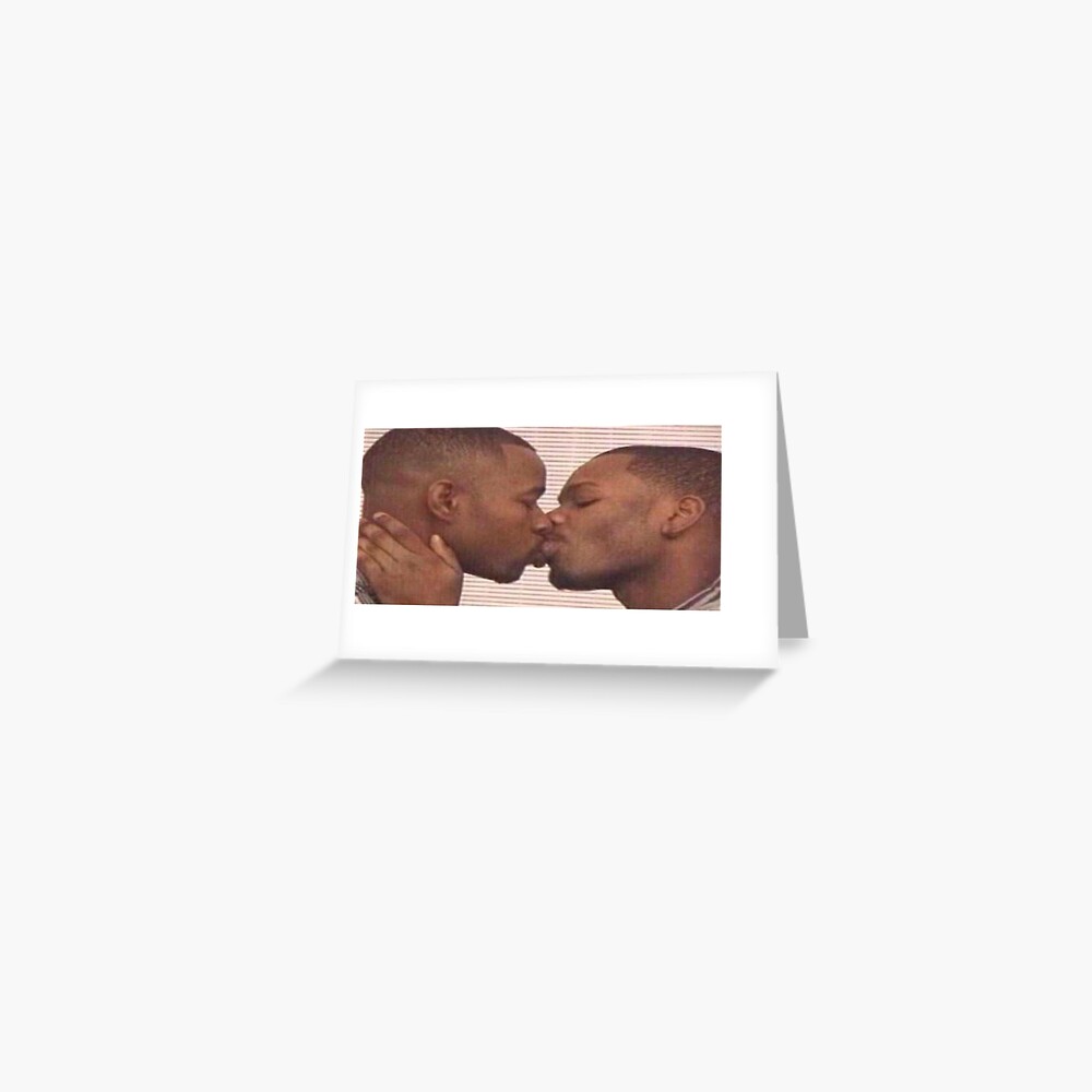 2 black guys kissing