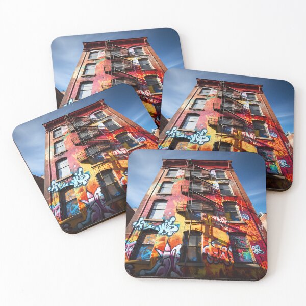 Item preview, graffiti art brownstone building print designed and sold by dcrc.