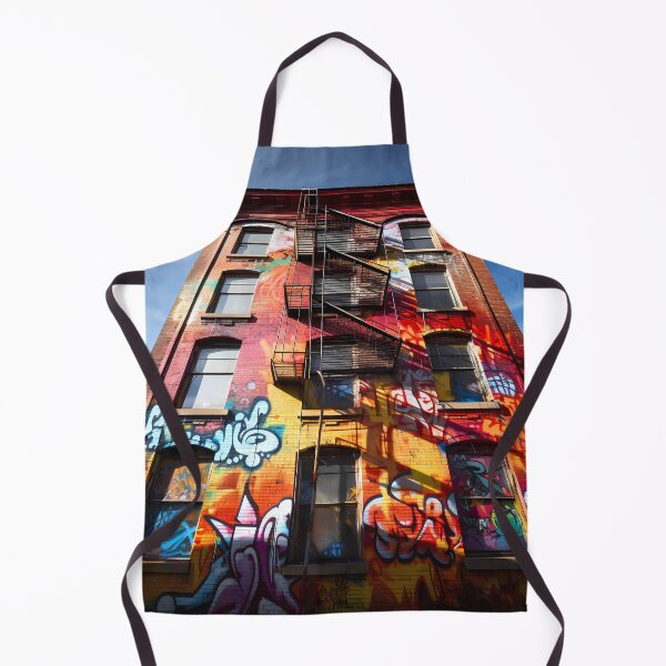 Item preview, graffiti art brownstone building print designed and sold by dcrc.