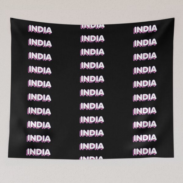 Item preview, Pink Layers India Name Label (Black) designed and sold by NafilNafiz.