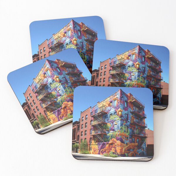 Item preview, graffiti art brownstone building print designed and sold by dcrc.
