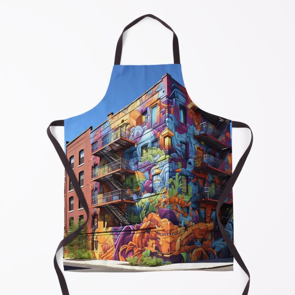 Item preview, graffiti art brownstone building print designed and sold by dcrc.