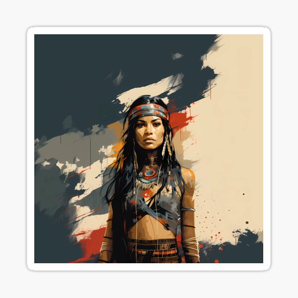 Item preview, Tribal Native American woman designed and sold by Kemetica.