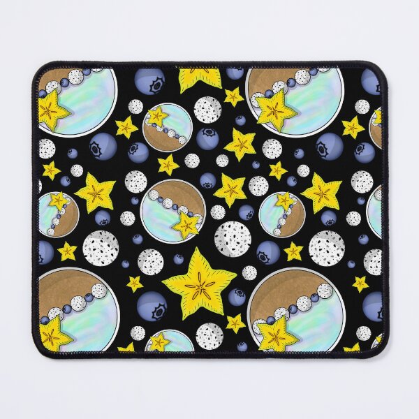 Item preview, Mermaid Smoothie Bowl Pattern (Black) designed and sold by honeybeepaper.