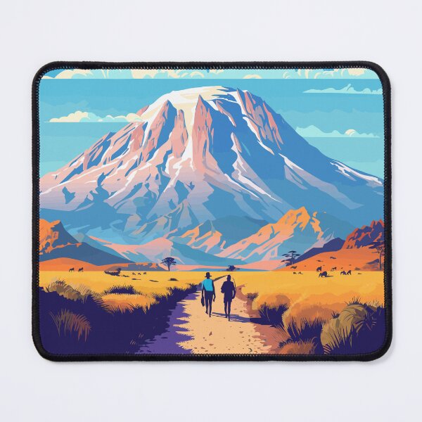 Item preview, A Vintage Travel Illustration of Mount Kilimanjaro in Tanzania - Africa designed and sold by GoodOldVintage.