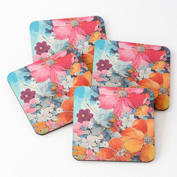 Item preview, Abstract Floral Collage: Modern and Vibrant Floral Fusion designed and sold by TheFrenchVegan.