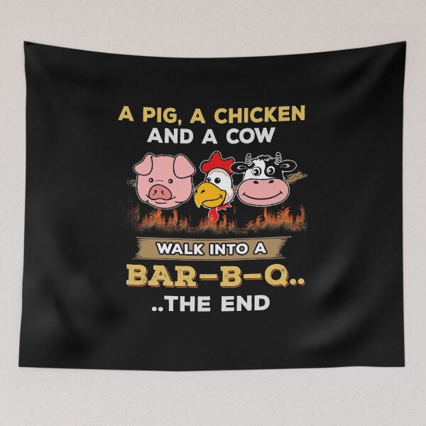 Item preview, Un pollo de vaca cerdo ir a una barbacoa designed and sold by designcapitol.
