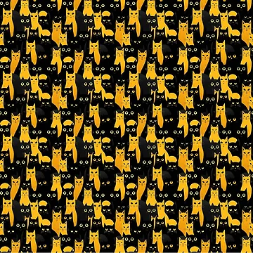Artwork thumbnail, Cat Vector Pattern by ernx