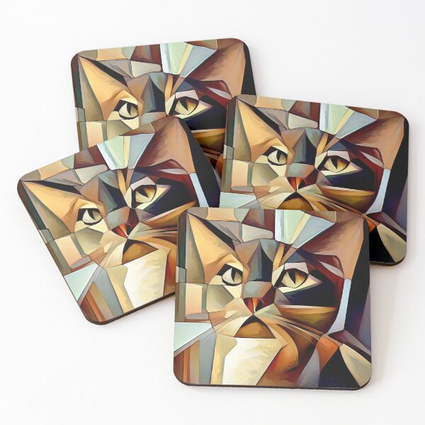 Item preview, Cubist Whiskers: The Feline Abstract designed and sold by ReplyGirl.