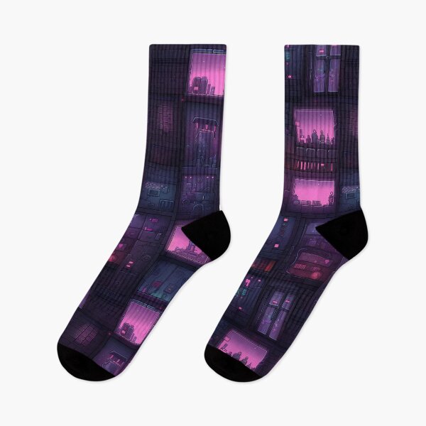 Item preview, Cyberpunk Future Cityscape Pattern designed and sold by SchorlCraft.
