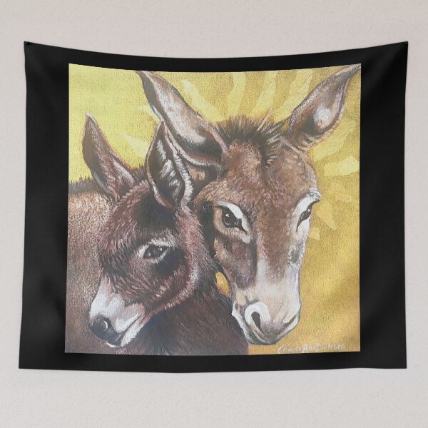 Item preview, Donkey Madonna and Child designed and sold by Cherie Roe Dirksen.