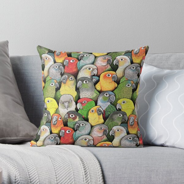 Colour of Conures Throw Pillow