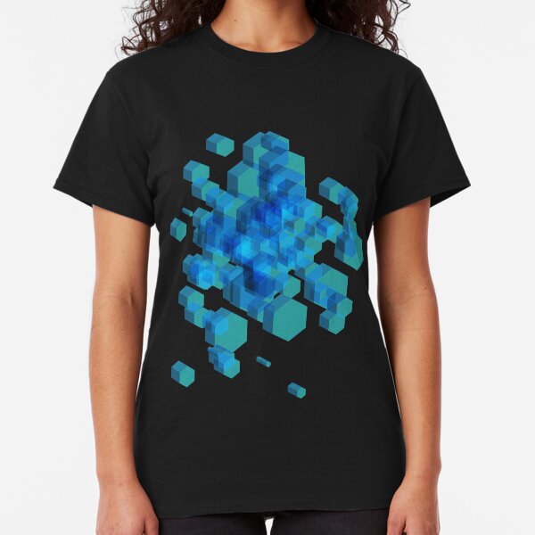 3D Hexagon Background Classic T-Shirt
