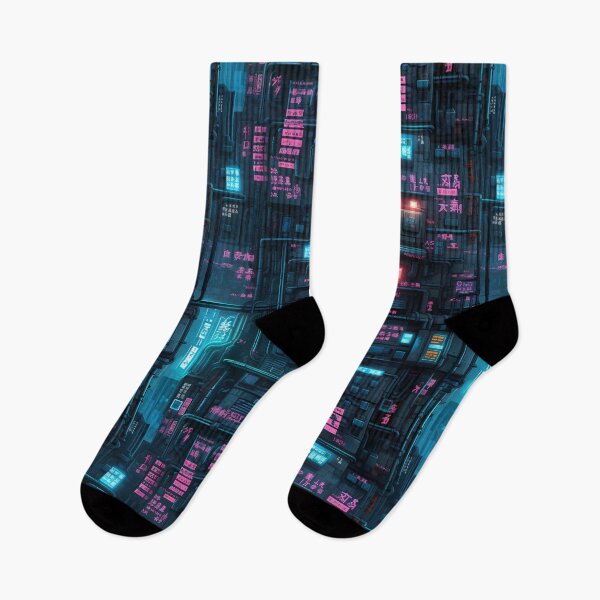 Item preview, Cyberpunk Future Cityscape Pattern designed and sold by SchorlCraft.