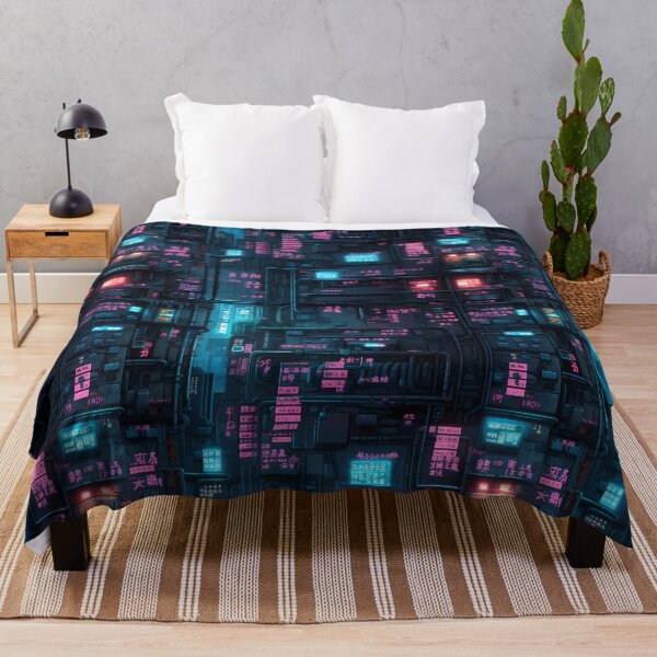 Item preview, Cyberpunk Future Cityscape Pattern designed and sold by SchorlCraft.