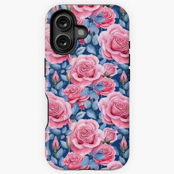 Item preview, Beautiful red and blue flower pattern designed and sold by SweetEvolution.