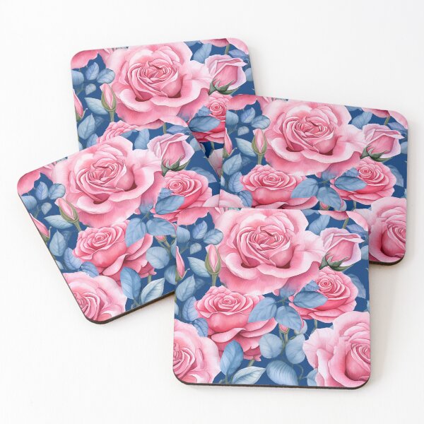 Item preview, Beautiful red and blue flower pattern designed and sold by SweetEvolution.