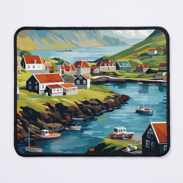 Item preview, A Pop Art Travel Print of the Faroe Islands - Denmark designed and sold by StudioRedKoala.