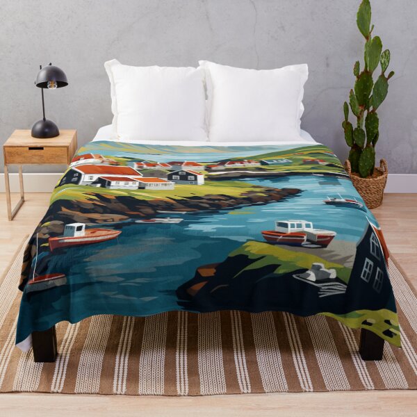 Item preview, A Pop Art Travel Print of the Faroe Islands - Denmark designed and sold by StudioRedKoala.