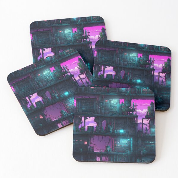 Item preview, Cyberpunk Future Cityscape Pattern designed and sold by SchorlCraft.
