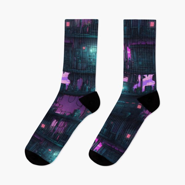 Item preview, Cyberpunk Future Cityscape Pattern designed and sold by SchorlCraft.