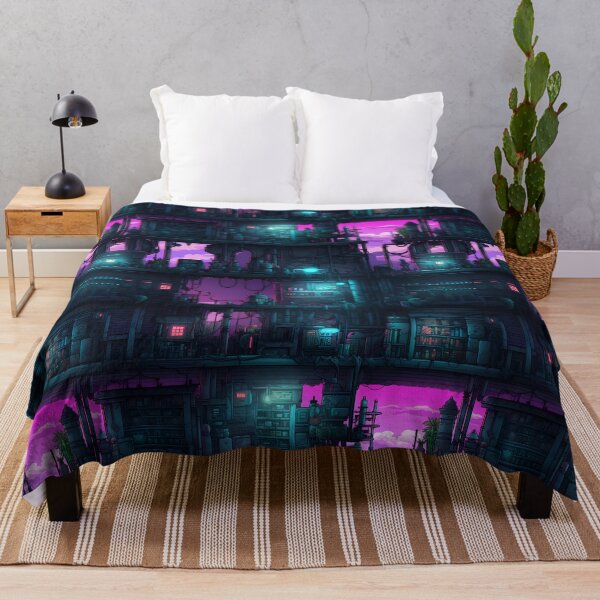 Item preview, Cyberpunk Future Cityscape Pattern designed and sold by SchorlCraft.