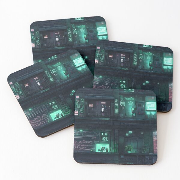 Item preview, Cyberpunk Future Cityscape Pattern designed and sold by SchorlCraft.