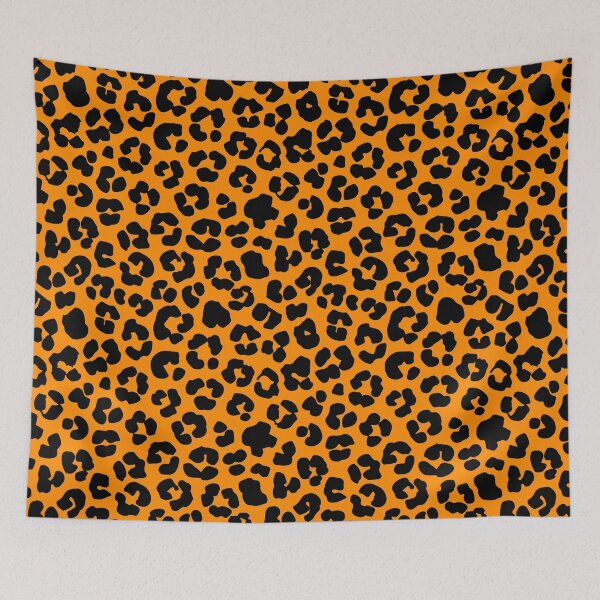 Item preview, Halloween Leopardskin Orange and Black Pattern designed and sold by HotHibiscus.
