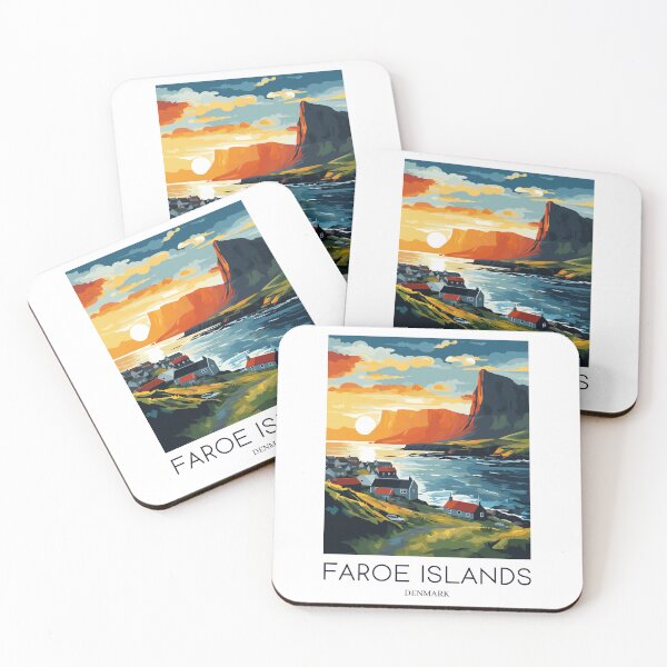 Item preview, A Pop Art Travel Print of the Faroe Islands - Denmark designed and sold by StudioRedKoala.