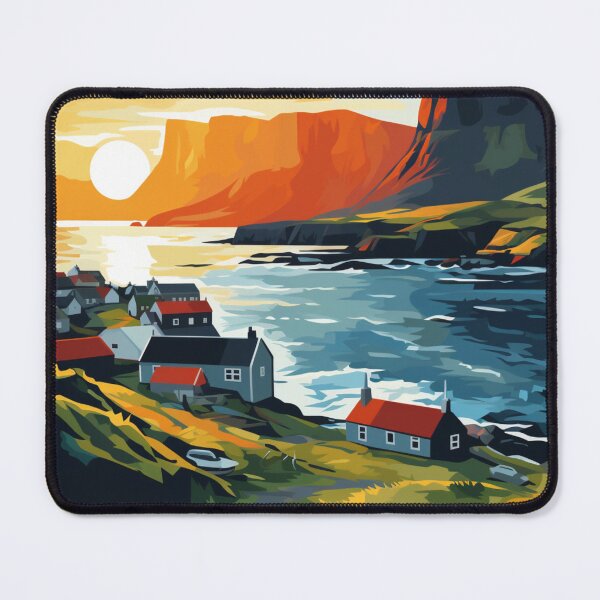 Item preview, A Pop Art Travel Print of the Faroe Islands - Denmark designed and sold by StudioRedKoala.
