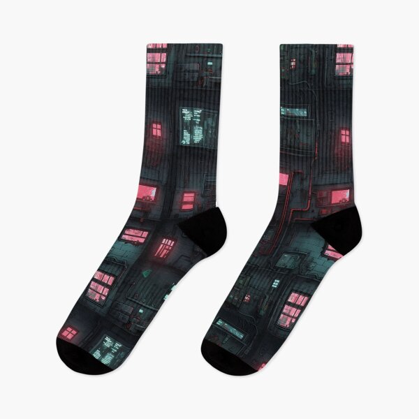Item preview, Cyberpunk Future Cityscape Pattern designed and sold by SchorlCraft.