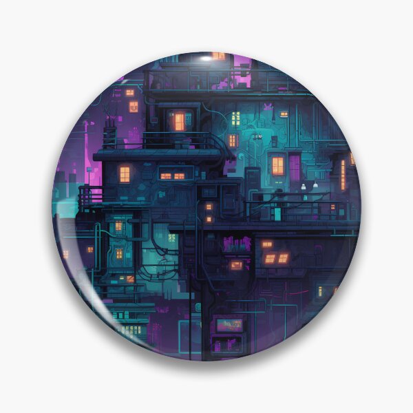 Item preview, Cyberpunk Future Cityscape Pattern designed and sold by SchorlCraft.