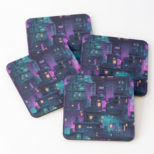Item preview, Cyberpunk Future Cityscape Pattern designed and sold by SchorlCraft.