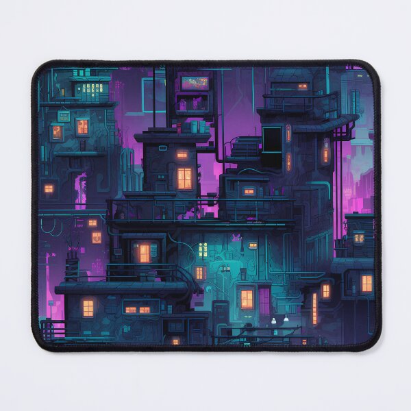Item preview, Cyberpunk Future Cityscape Pattern designed and sold by SchorlCraft.