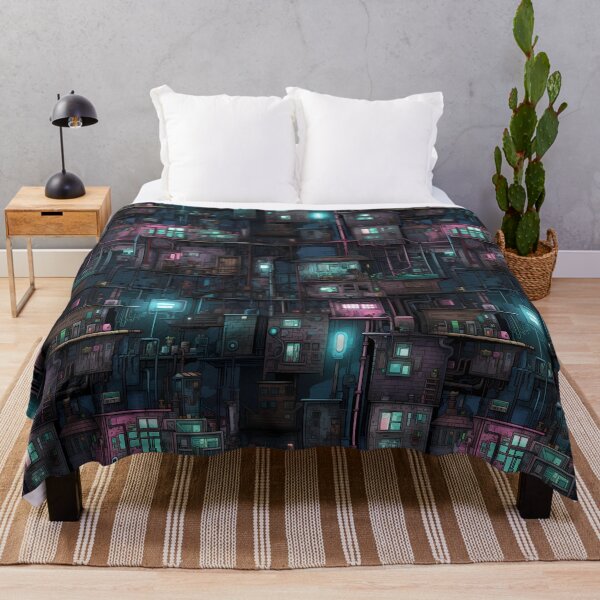 Item preview, Cyberpunk Future Cityscape Pattern designed and sold by SchorlCraft.