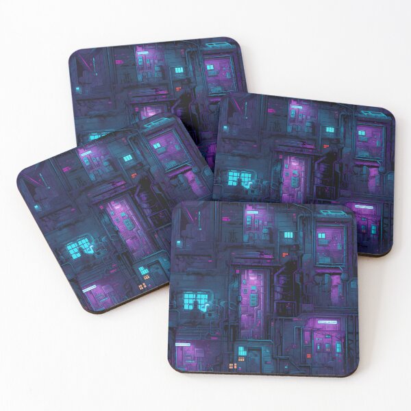 Item preview, Cyberpunk Future Cityscape Pattern designed and sold by SchorlCraft.