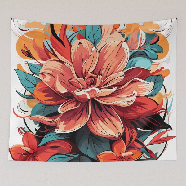 Item preview, Modern Floral Fusion designed and sold by TheFrenchVegan.