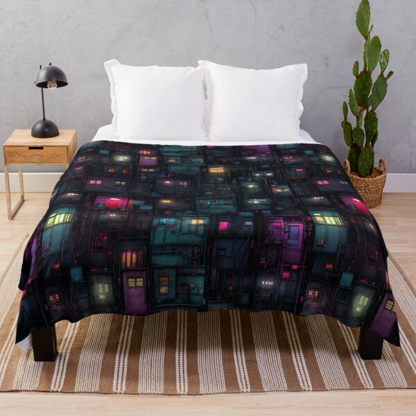 Item preview, Cyberpunk Future Cityscape Pattern designed and sold by SchorlCraft.