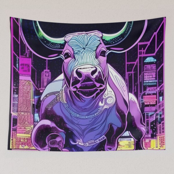 Item preview, Colorful Bull Art designed and sold by KalipsoArt.