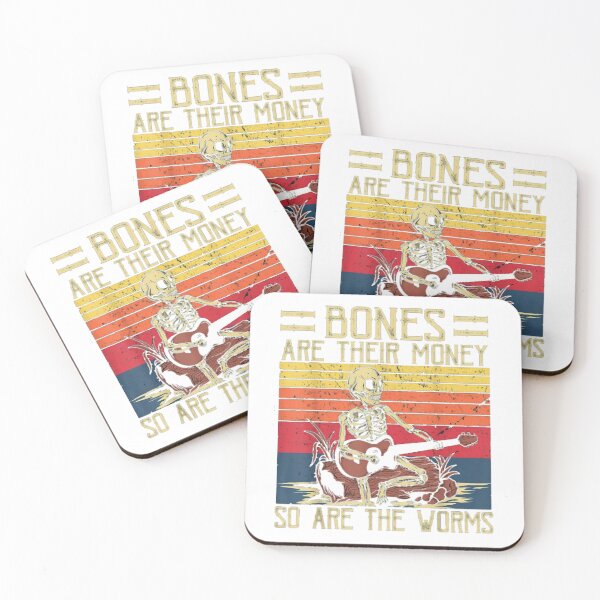 Item preview, Bones Are Their Money Skeleton Playing Guitar Retro Vintage designed and sold by nan-dlman.